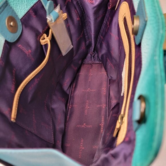 Colorful Large Tote Bag Anuschka Hand-Painted Large Bag and Pouch Purse - NEW ! - Picture 6 of 16